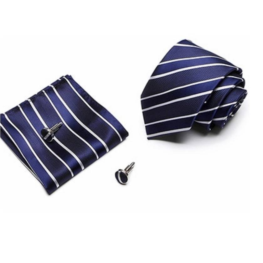 Mėlynas dryžuotas kaklaraištis