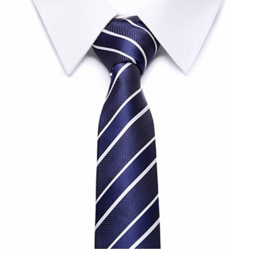 Mėlynas dryžuotas kaklaraištis