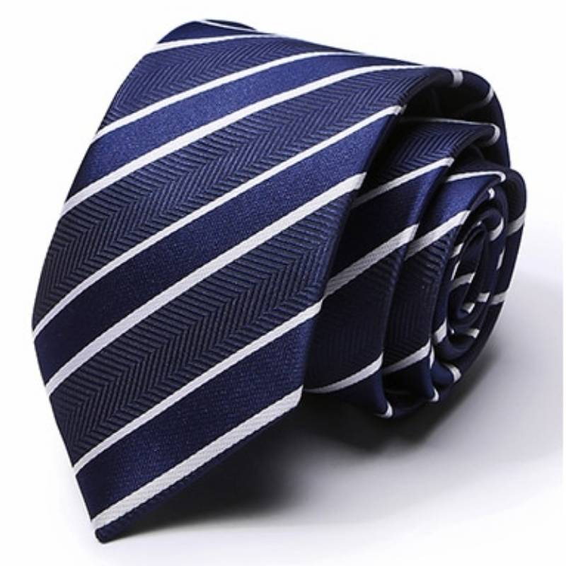 Mėlynas dryžuotas kaklaraištis