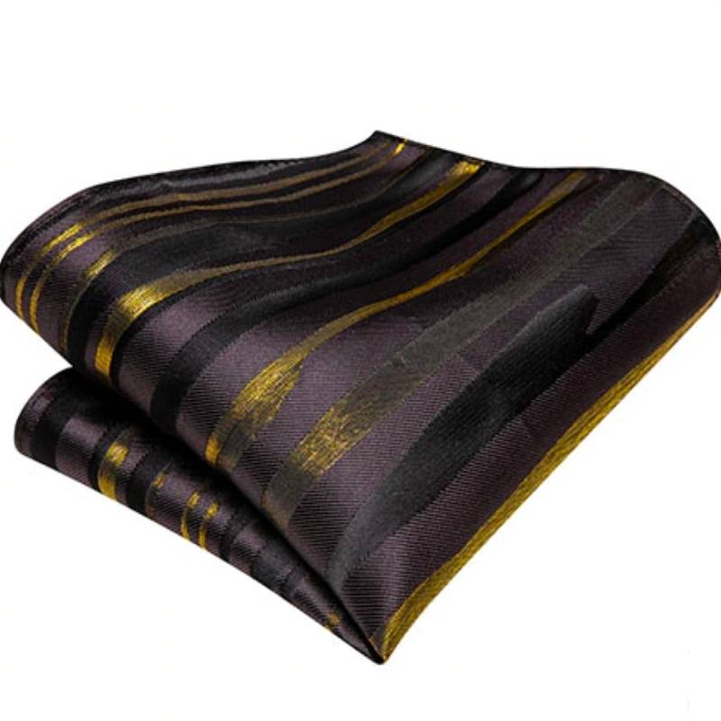 Juodos ir geltonos spalvos dryžuotas kaklaraištis