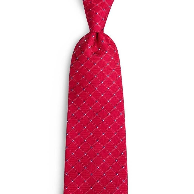 Raudonas plonas kaklaraištis