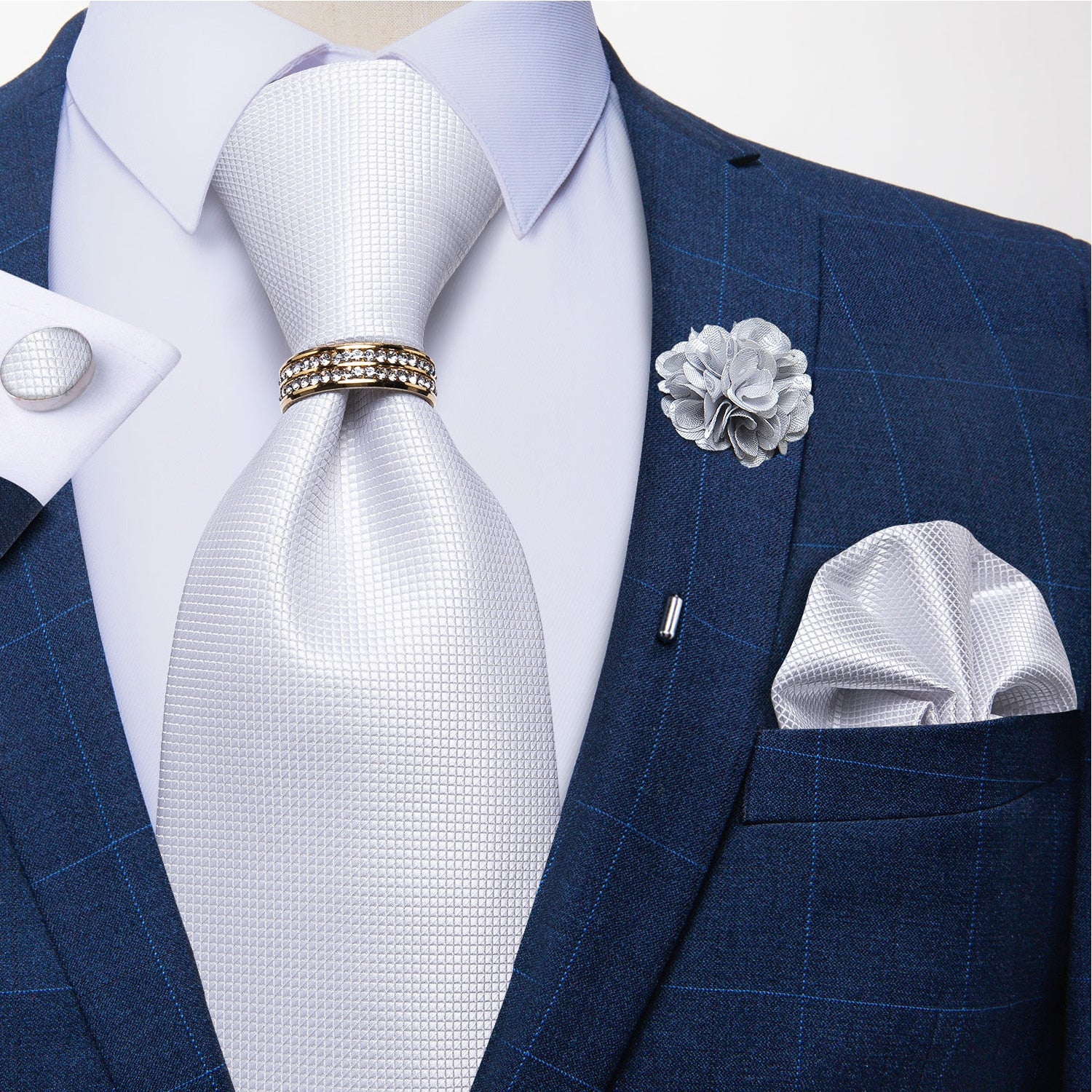 Vyriškas baltas kaklaraištis