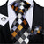 Cravate Carreaux Noir, Blanc et Orange