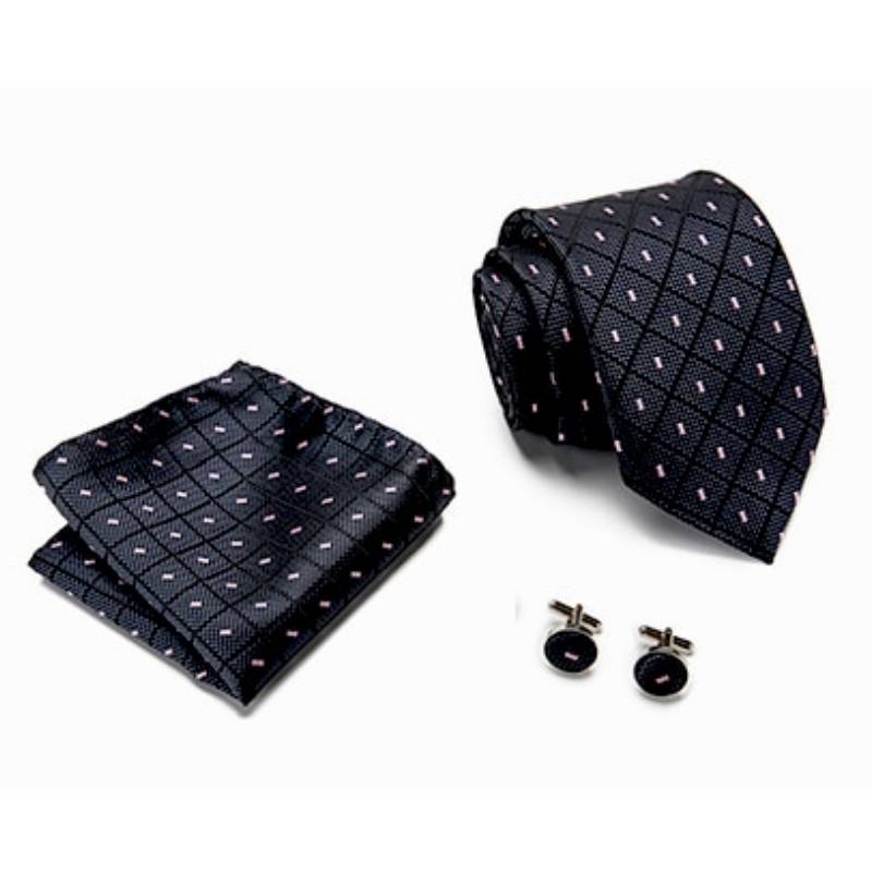 Pilka ir rožinė kaklaraištis