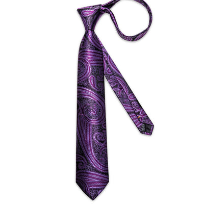 Violetinis ir juodas kašmyro kaklaraištis