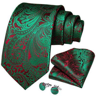 Cravate Vert Et Rose