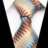 Cravate Beige avec Motifs Rouges et Bleus