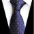 Cravate Bleu Marine à Pois Bleu Turquoise