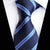 Cravate Bleu Marine à Rayures Bleus