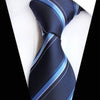 Cravate Bleue Marine à Rayures Bleu Ciel