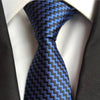 Cravate Bleue à Rayures en Z Noires