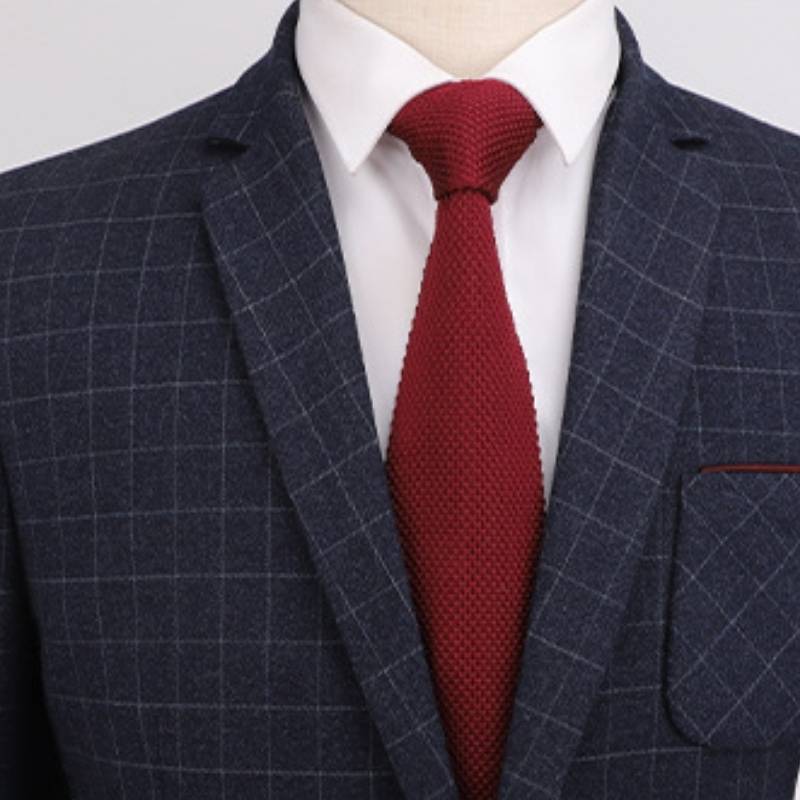 Burgundy Knit Tie