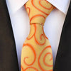 Cravate Jaune à Motifs Orange
