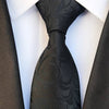 Cravate Noire Fleurie