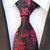 Cravate Noire à Fleurs Rouges