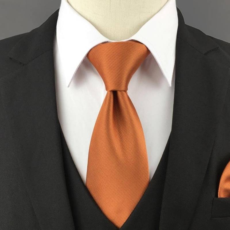 Corbata naranja para hombre Cravate Gentleman - Main Image