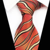 Cravate Orange avec Rayures Courbes Beiges