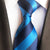 Cravate Rayée Bleue et Bleu Foncé