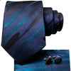 Cravate Rayée Noire Et Bleue