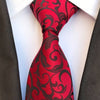 Cravate Rouge à Fleurs Marrons