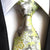 Cravate Verte Claire Fleurie