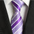 Cravate Violette à Rayures Mauves