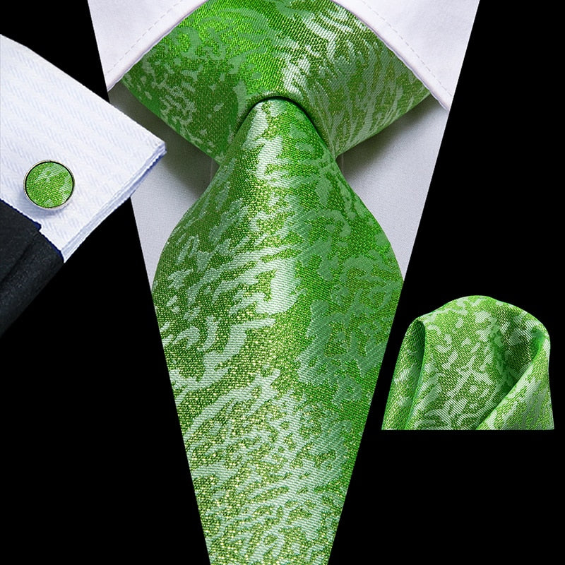 Cravate Verte Claire à Motif