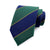 Cravate Rayée Verte et Bleu Foncé