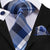 Cravate à Carreaux Bleu, Grise et Blanche