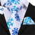 Cravate Blanche avec Flocon De Neige Bleu