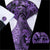 Cravate Noire Fleurie Violette
