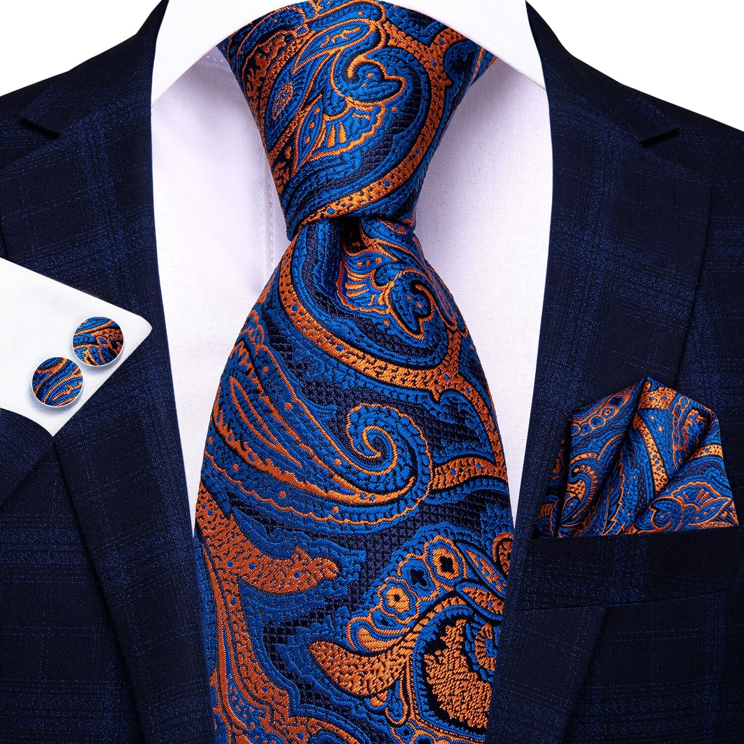 Blue Orange Paisley nyakkendő