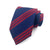Cravate à Rayures Rouges et Bleus Foncés