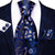 Cravate Fleurie Bleu