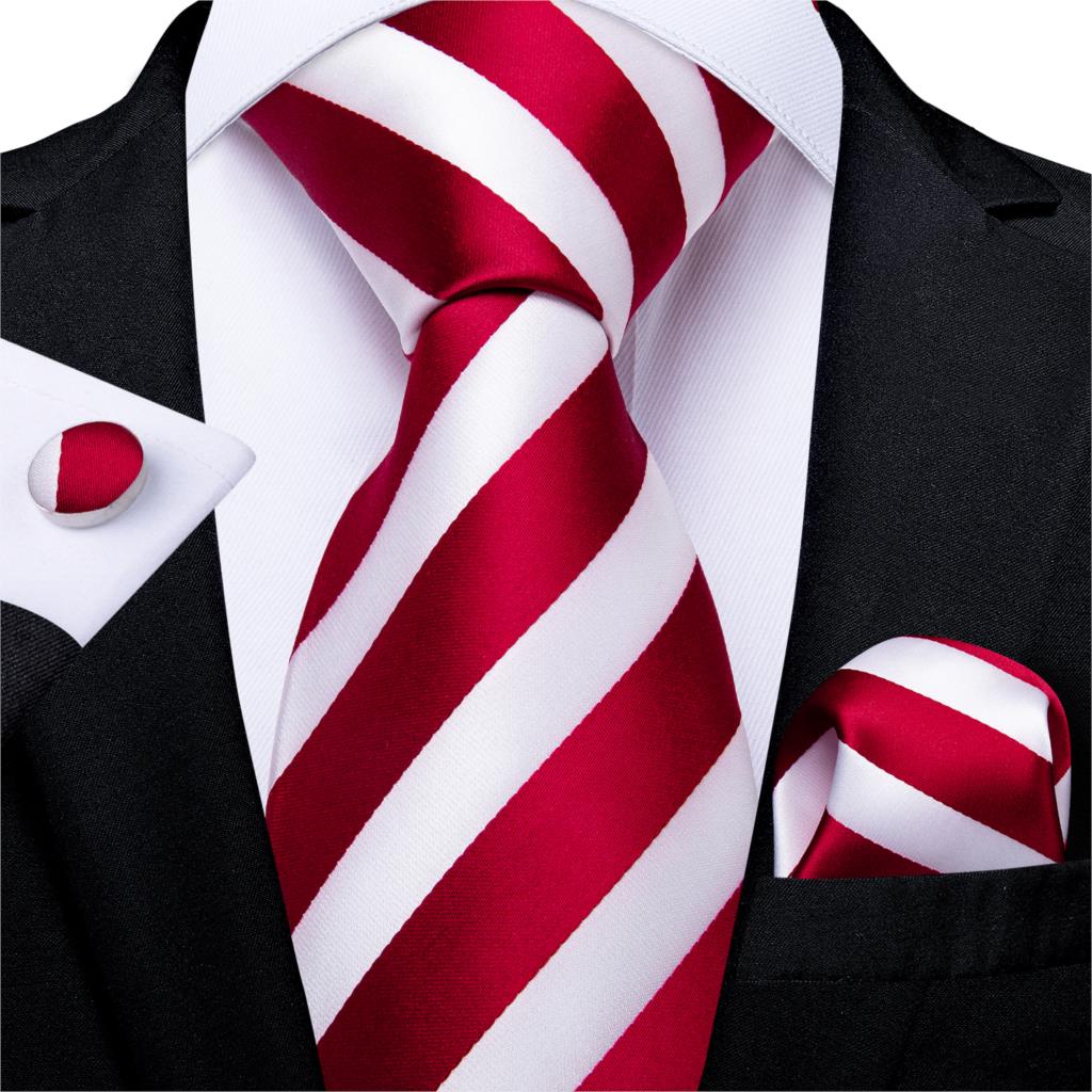 Cravate Rayée Rouge Et Blanche