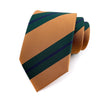 Cravate Jaune Foncée à Rayures Vertes
