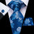 Cravate Bleu Océan à Fleurs Blanches