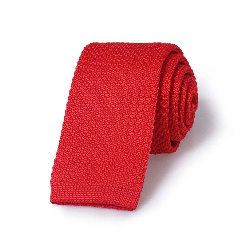 Red Knit Tie