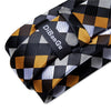 Cravate Carreaux Noir, Blanc et Orange