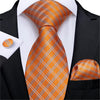 Cravate Orange à Carreaux