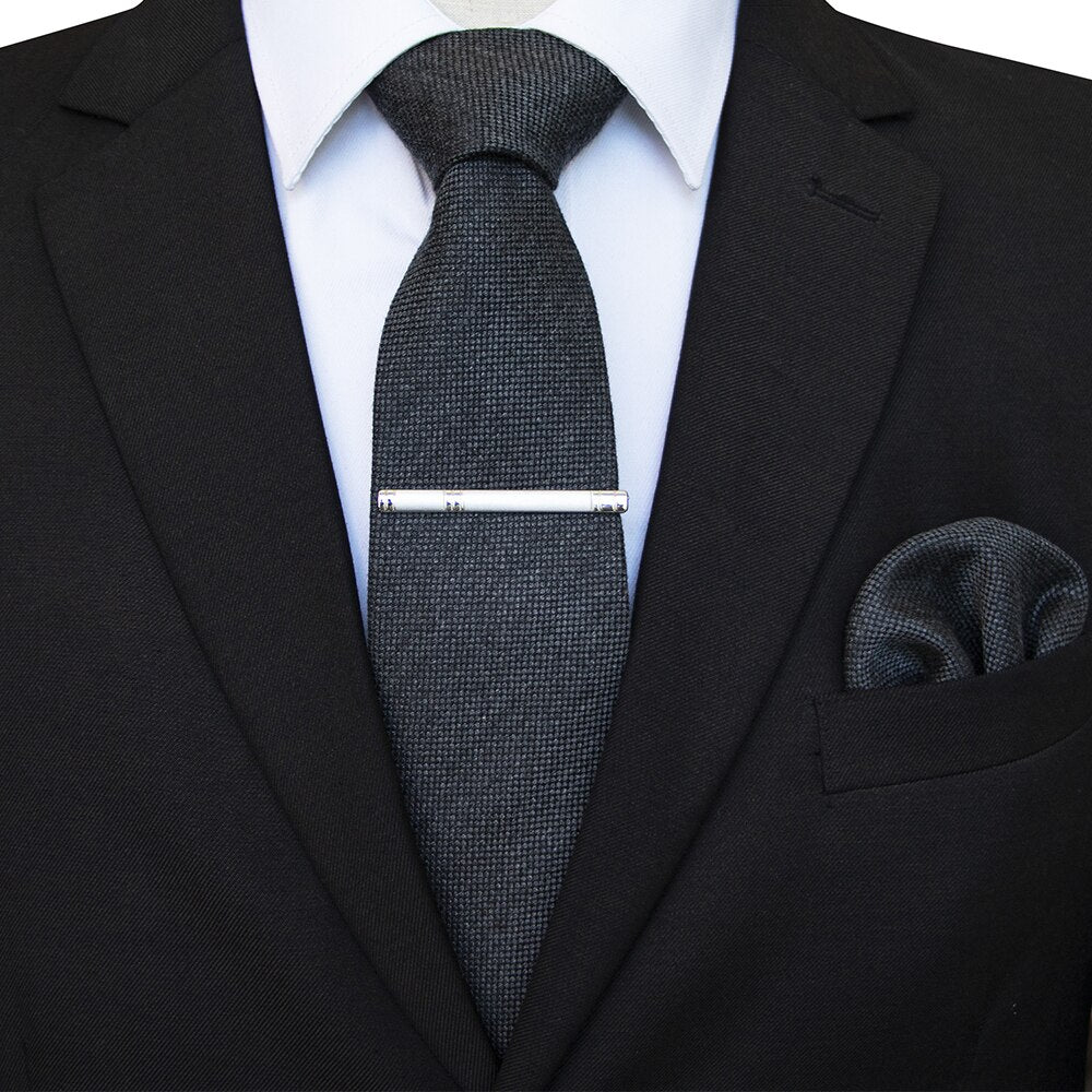 Gravata de Lã Cinza Escuro