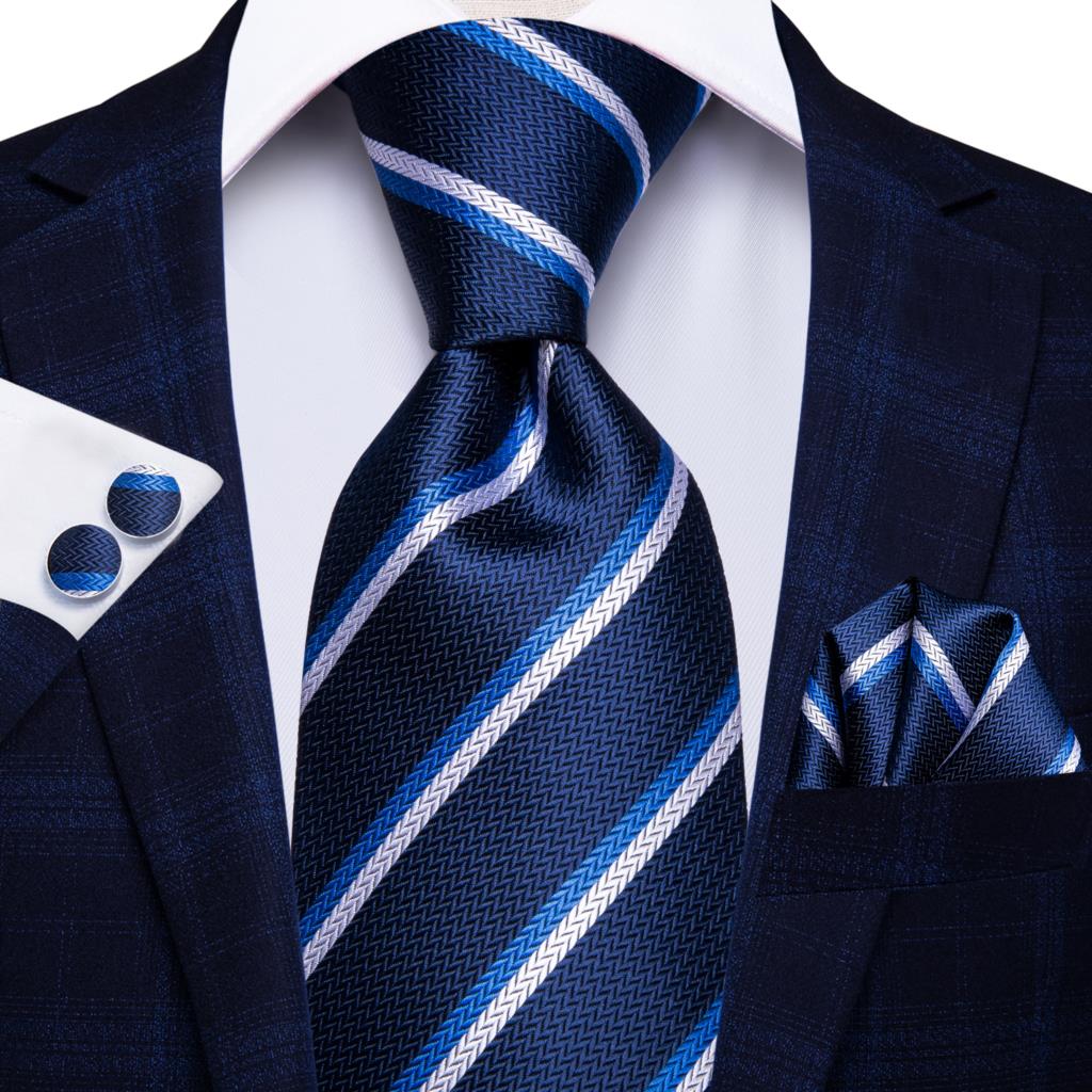 Cravate Rayée Bleu et Blanc