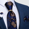 Cravate Fleurie Bleue