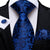 Cravate Fleurie Bleue Marine et Bleu Royal