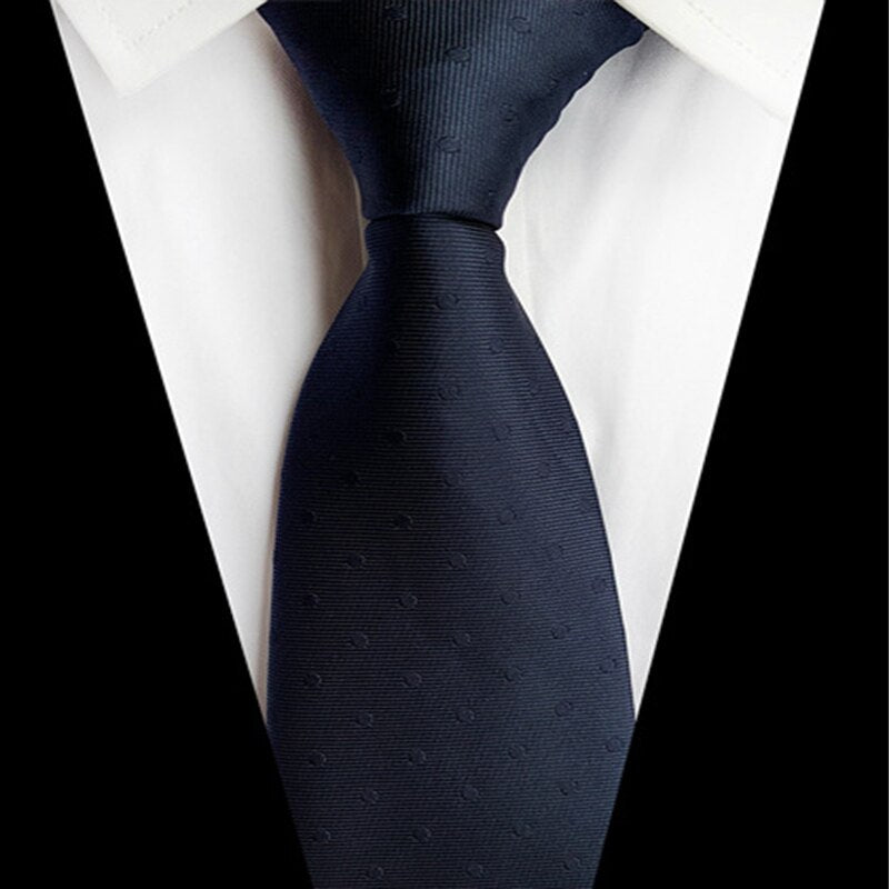 Cravate Noire à Pois