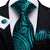 Cravate Cachemire Bleue Turquoise et Noire