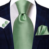 Cravate Verte Pistache Unie