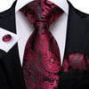 Cravate Cachemire Rouge Rose et Noire