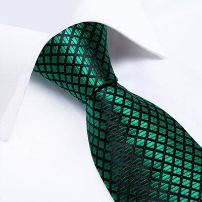 Cravate Noir Et Verte