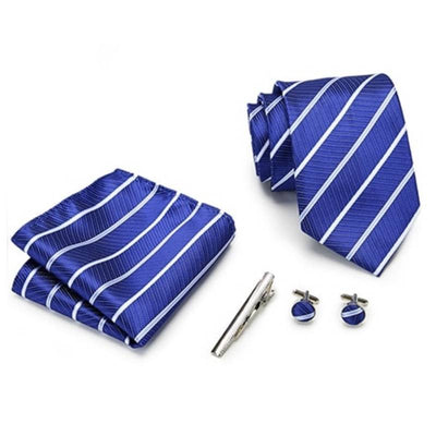 Cravate Rayée Bleu-Blanc